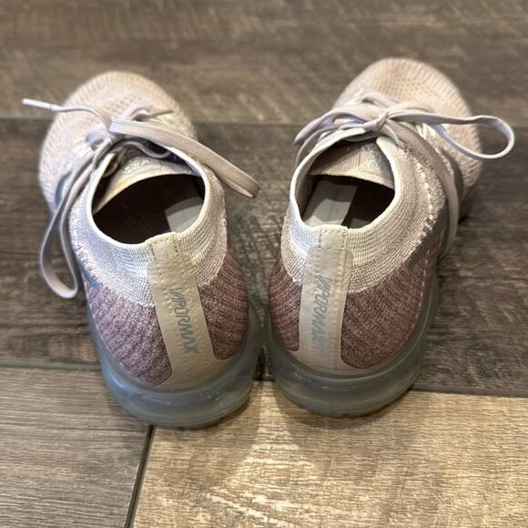Nike Women's Air VaporMax String Flyknit Shoes Sunset Glow Taupe Grey Size 9.5 - Picture 7 of 12